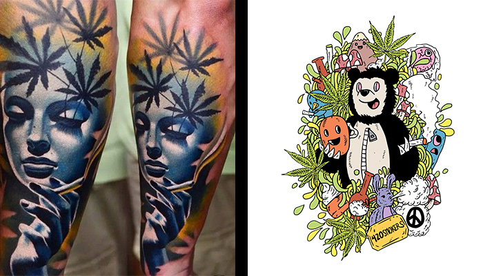 We select only best weed tattoos for you! 